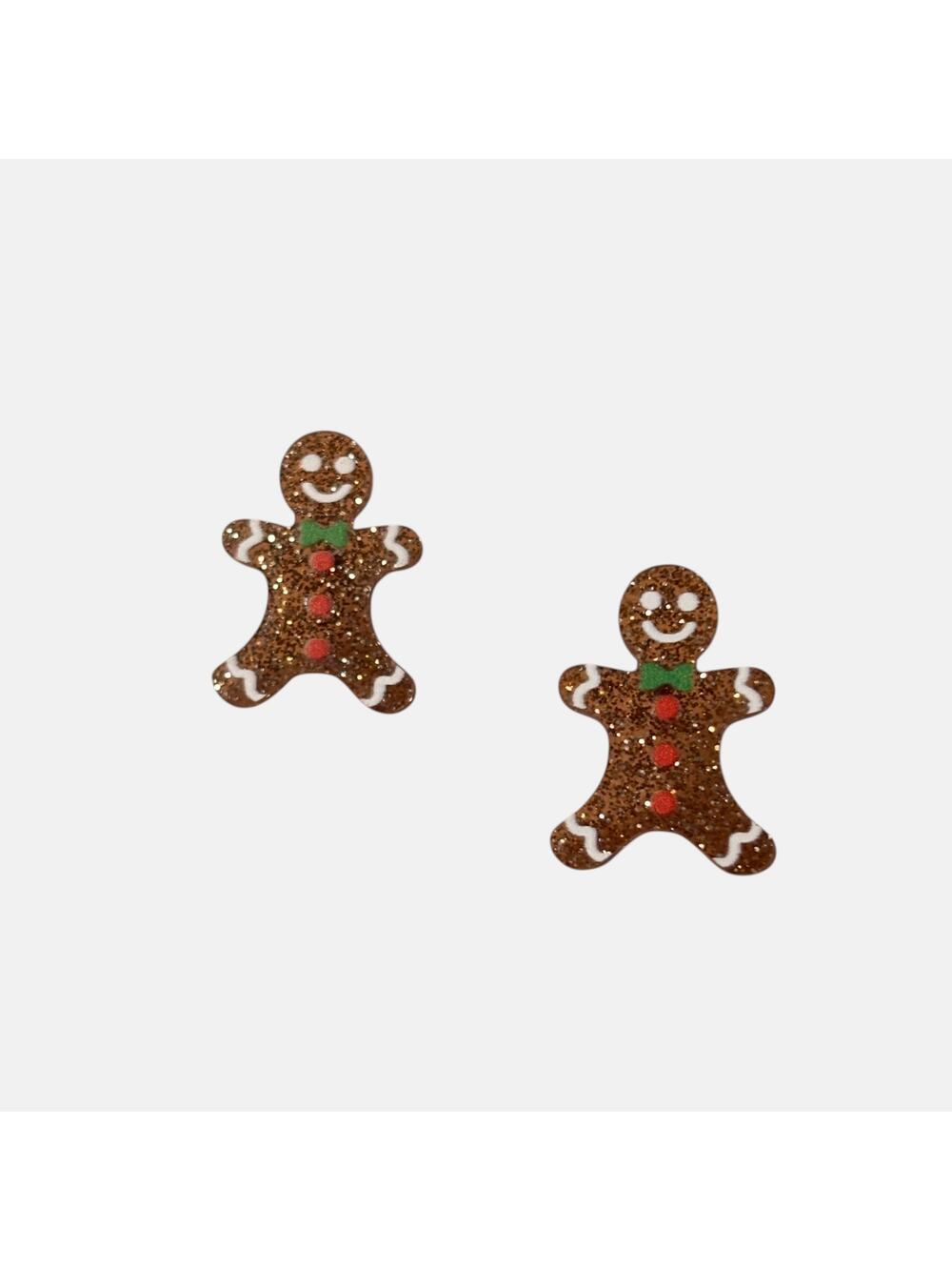 Gingerbread Man Stud Earring